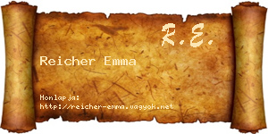 Reicher Emma névjegykártya